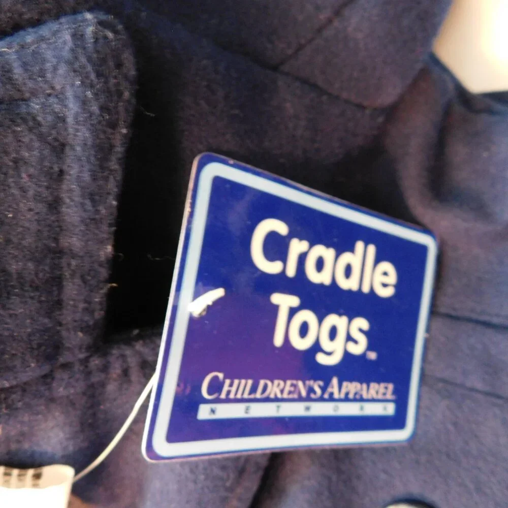 Cradle Togs Pea Coat Navy Blue Size 3-6 Months NWT